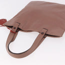 LOEWE Anagram Hand Bag Leather Pink Gold Auth ka4908-6