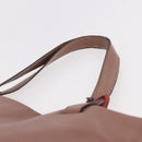 LOEWE Anagram Hand Bag Leather Pink Gold Auth ka4908-8
