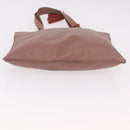 LOEWE Anagram Hand Bag Leather Pink Gold Auth ka4908-5