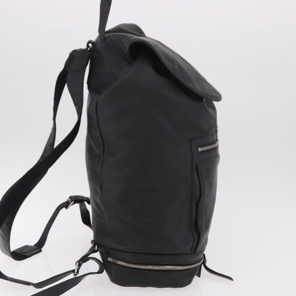BALENCIAGA Backpack Leather Black Silver 340138 Auth ka4909