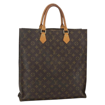LOUIS VUITTON Monogram Sac Plat Hand Bag M51140 LV Auth ka491