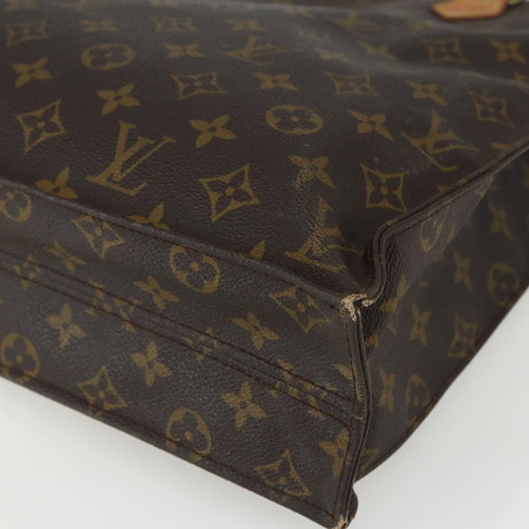 LOUIS VUITTON Monogram Sac Plat Hand Bag M51140 LV Auth ka491