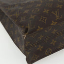 LOUIS VUITTON Monogram Sac Plat Hand Bag M51140 LV Auth ka491-16