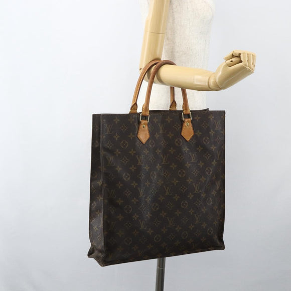 LOUIS VUITTON Monogram Sac Plat Handtasche M51140 LV Auth ka491