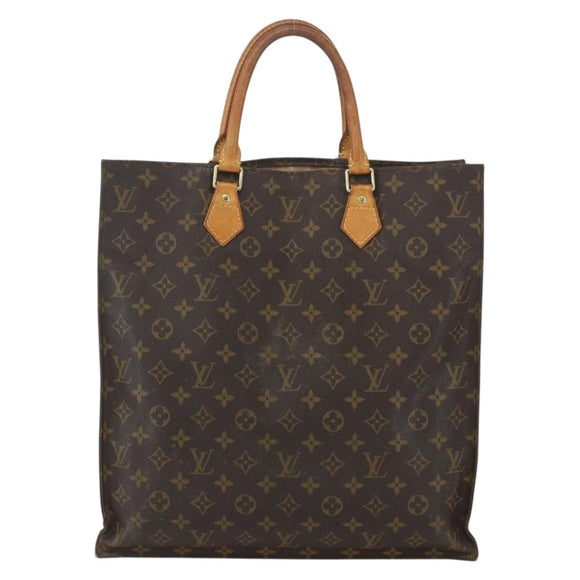 LOUIS VUITTON Monogram Sac Plat Hand Bag M51140 LV Auth ka491