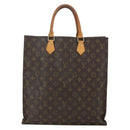 LOUIS VUITTON Monogram Sac Plat Hand Bag M51140 LV Auth ka491-2