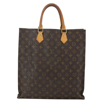 LOUIS VUITTON Monogram Sac Plat Hand Bag M51140 LV Auth ka491 - 0