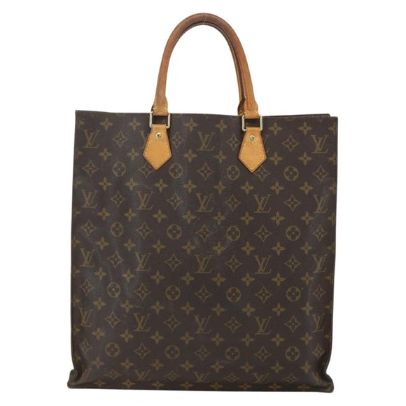 LOUIS VUITTON Monogram Sac Plat Hand Bag M51140 LV Auth ka491