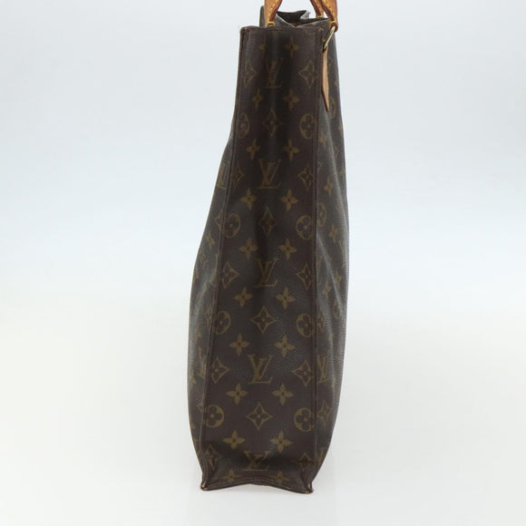 LOUIS VUITTON Monogram Sac Plat Hand Bag M51140 LV Auth ka491