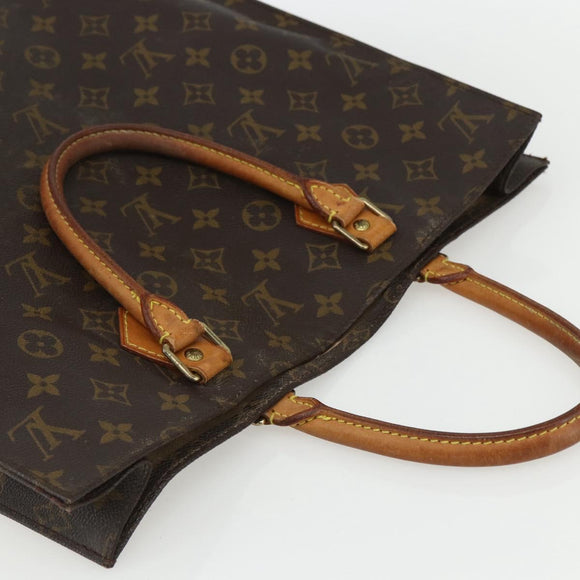 LOUIS VUITTON Monogram Sac Plat Hand Bag M51140 LV Auth ka491