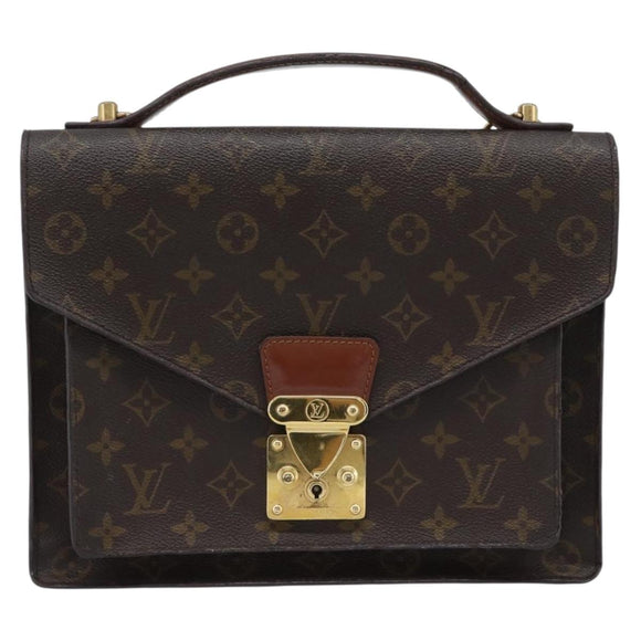 LOUIS VUITTON Monogram Monceau 28 Hand Bag M51185 LV Auth ka4910