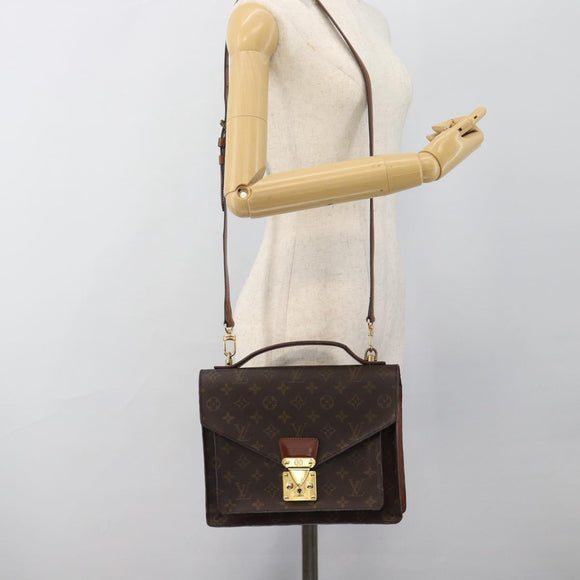 LOUIS VUITTON Monogram Monceau 28 Hand Bag M51185 LV Auth ka4910