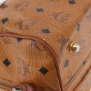 MCM Vicetos Logogram Hand Bag PVC Leather 2way Brown Gold Auth ka4912-12