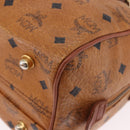 MCM Vicetos Logogram Hand Bag PVC Leather 2way Brown Gold Auth ka4912-13