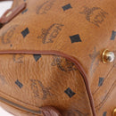 MCM Vicetos Logogram Hand Bag PVC Leather 2way Brown Gold Auth ka4912-14