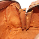 MCM Vicetos Logogram Hand Bag PVC Leather 2way Brown Gold Auth ka4912-21