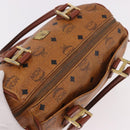 MCM Vicetos Logogram Hand Bag PVC Leather 2way Brown Gold Auth ka4912-6