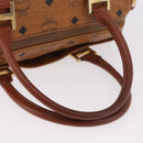 MCM Vicetos Logogram Hand Bag PVC Leather 2way Brown Gold Auth ka4912-7
