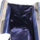 FENDI Zucchino Canvas Hand Bag Navy Silver Auth ka4913V-19
