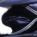 FENDI Zucchino Canvas Hand Bag Navy Silver Auth ka4913V-22