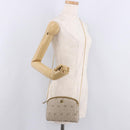 Christian Dior Honeycomb Canvas Chain Shoulder Bag PVC Beige Gold Auth ka4914-20