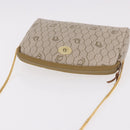 Christian Dior Honeycomb Canvas Chain Shoulder Bag PVC Beige Gold Auth ka4914-6