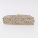 Christian Dior Honeycomb Canvas Chain Shoulder Bag PVC Beige Gold Auth ka4914-5