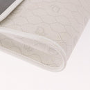 Christian Dior Honeycomb Canvas Shoulder Bag PVC White Gold Auth ka4915-9