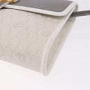 Christian Dior Honeycomb Canvas Shoulder Bag PVC White Gold Auth ka4915-14