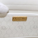 Christian Dior Honeycomb Canvas Shoulder Bag PVC White Gold Auth ka4915-18