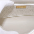 Christian Dior Honeycomb Canvas Shoulder Bag PVC White Gold Auth ka4915-11
