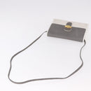 Christian Dior Honeycomb Canvas Shoulder Bag PVC White Gold Auth ka4915-7