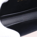 Salvatore Ferragamo Vala Chain Shoulder Bag Leather Black Gold Auth ka4916A-10