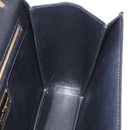 Salvatore Ferragamo Vala Chain Shoulder Bag Leather Black Gold Auth ka4916A-20