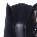 Salvatore Ferragamo Vala Chain Shoulder Bag Leather Black Gold Auth ka4916A-21