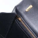 Salvatore Ferragamo Vala Chain Shoulder Bag Leather Black Gold Auth ka4916A-22