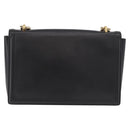 Salvatore Ferragamo Vala Chain Shoulder Bag Leather Black Gold Auth ka4916A-2