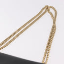 Salvatore Ferragamo Vala Chain Shoulder Bag Leather Black Gold Auth ka4916A-8