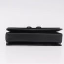 Salvatore Ferragamo Vala Chain Shoulder Bag Leather Black Gold Auth ka4916A-5