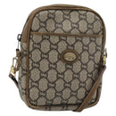 GUCCI GG Plus Supreme Shoulder Bag PVC Beige Auth ka4917-1