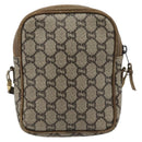 GUCCI GG Plus Supreme Shoulder Bag PVC Beige Auth ka4917-2