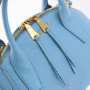 Miu Miu Hand Bag Leather 2way Light Blue Gold Auth ka4918M-17