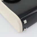 FENDI Hand Bag Patent leather 2way Black Silver Auth ka4919M-19