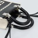 FENDI Hand Bag Patent leather 2way Black Silver Auth ka4919M-7