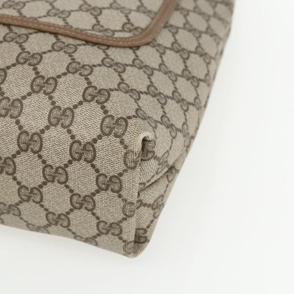 GUCCI GG Supreme Web Sherry Line Tote Bag PVC Beige Red 39 02 003 Auth ka492