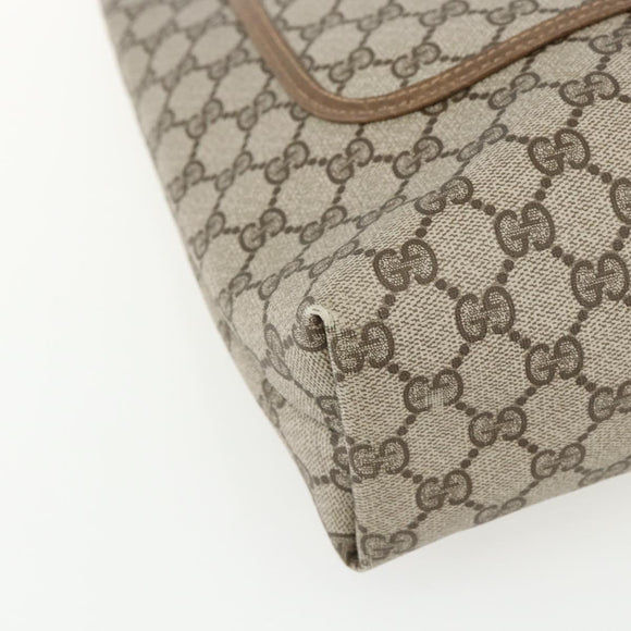 GUCCI GG Supreme Web Sherry Line Tote Bag PVC Beige Red 39 02 003 Auth ka492