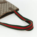 GUCCI GG Supreme Web Sherry Line Tote Bag PVC Beige Red 39 02 003 Auth ka492-7
