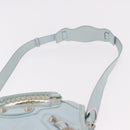 BALENCIAGA Mini City Hand Bag Leather 2way Light Blue Silver 309544 Auth ka4924A-10