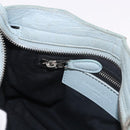 BALENCIAGA Mini City Hand Bag Leather 2way Light Blue Silver 309544 Auth ka4924A-21