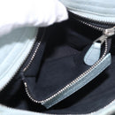 BALENCIAGA Mini City Hand Bag Leather 2way Light Blue Silver 309544 Auth ka4924A-22